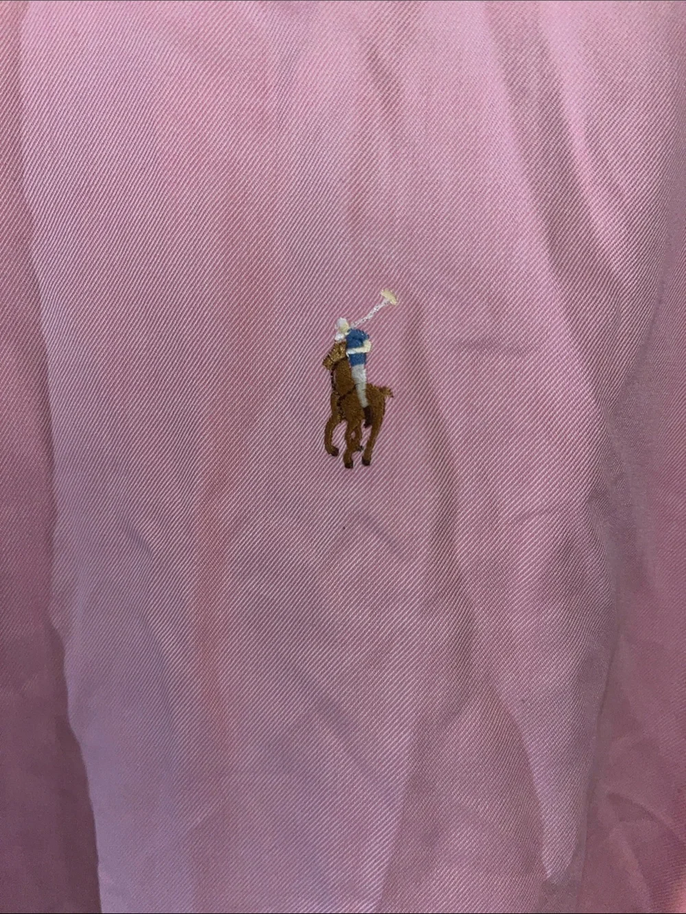 Polo Ralph Lauren pink w/pony men’s shirt classic 16 1/2”x 37” L TALL LONG